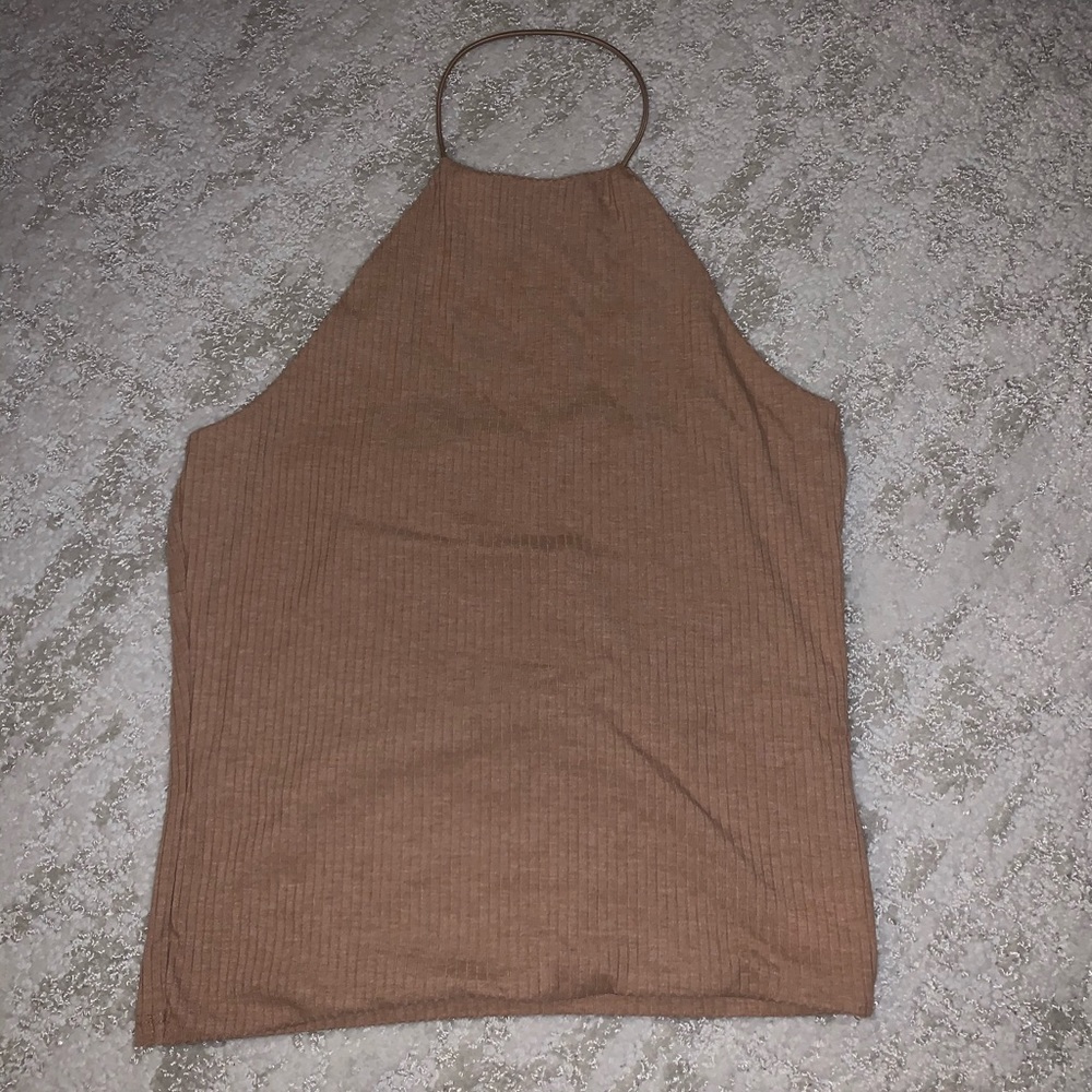 Sand Color Halter Tank Too